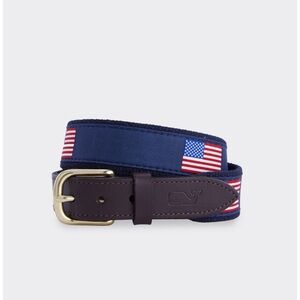 Vineyard Vines Boys’ American Flag Club Belt, size 28